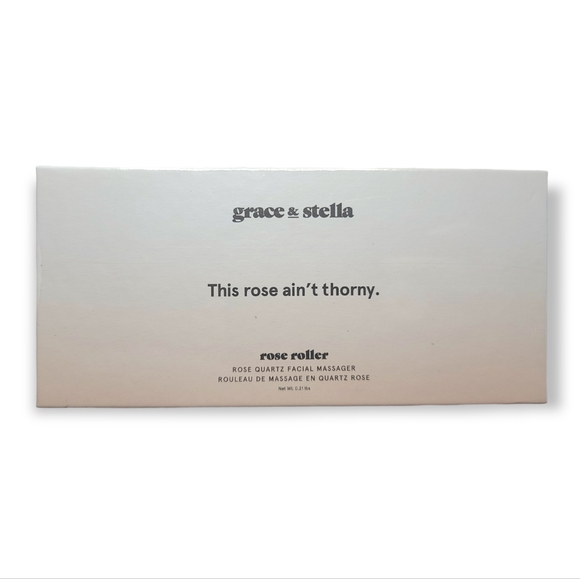 Grace and Stella This Rose Ain't Thorny Rose Roller Rose Quartz Facial Massager - Picture 2 of 9